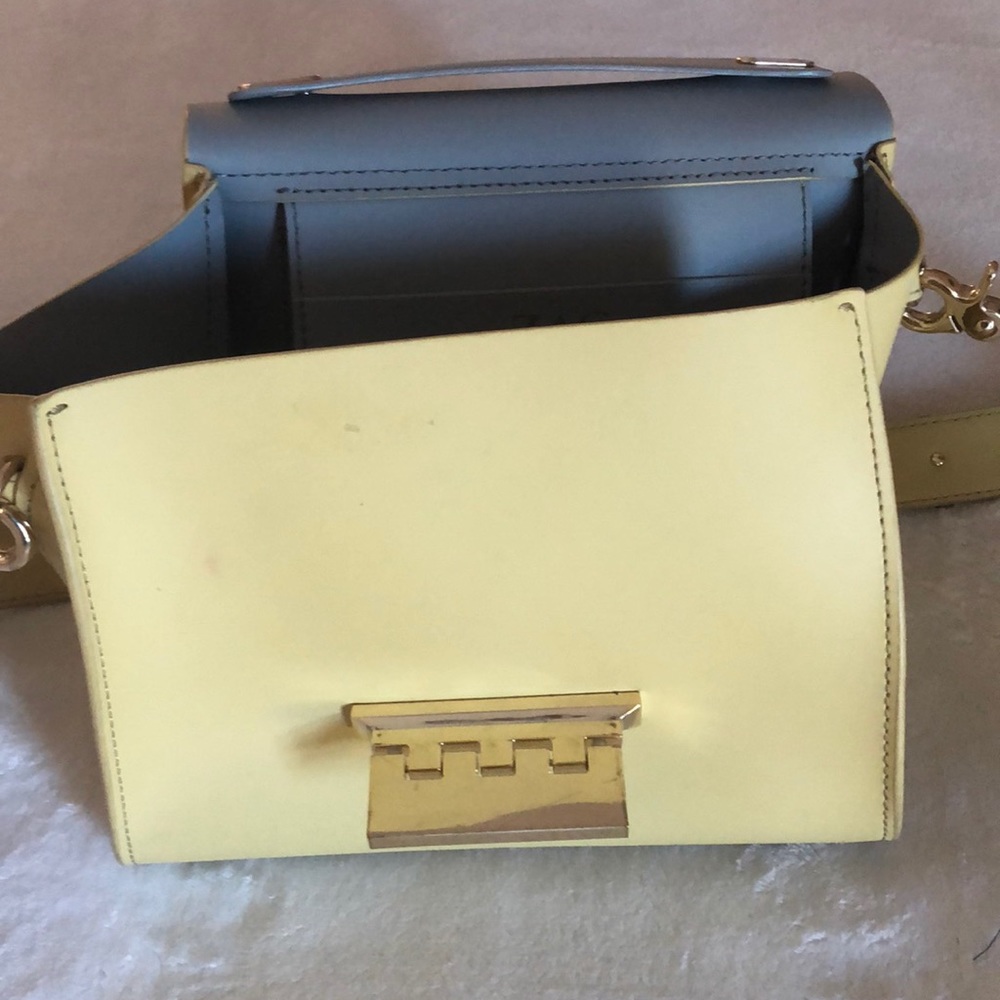 Zac Posen Lemon Yellow Floral Strap Shoulder Bag - Picture 5 of 8
